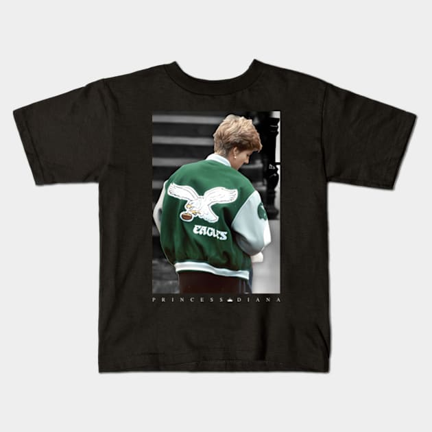 Princess Diana Eagles Kids T-Shirt by caravalo